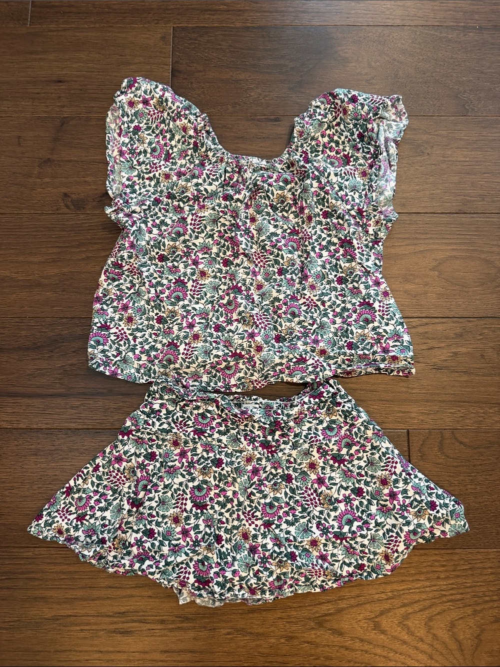 Crewcuts Floral Matching Skort & Top Set Size 4/5 - C45-062